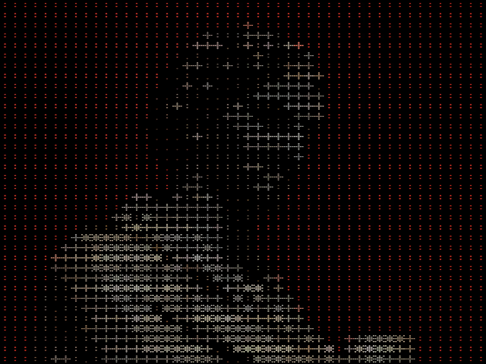 SATURATION 1: every character at full source hue