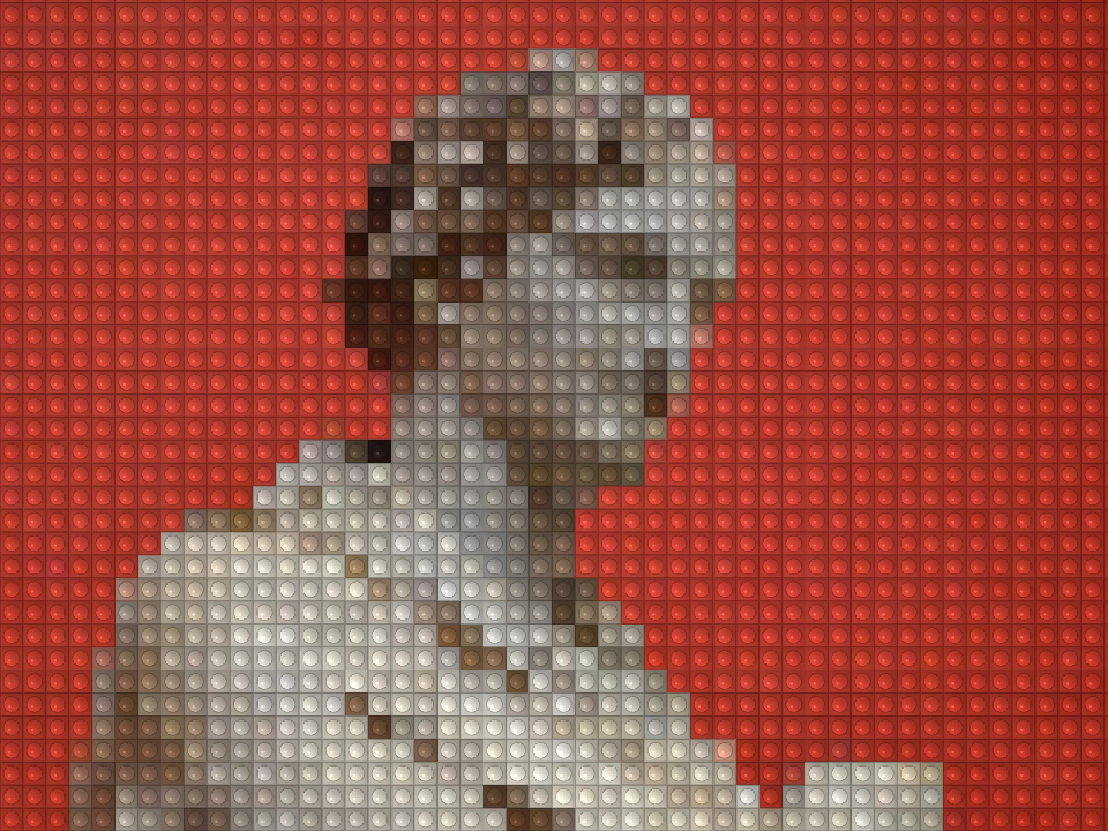 BRICK SIZE 2: the default, individual studs clearly visible