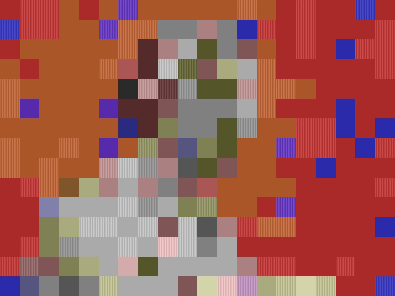 BLOCK 48: very large blocks, the image reduced to a coarse grid