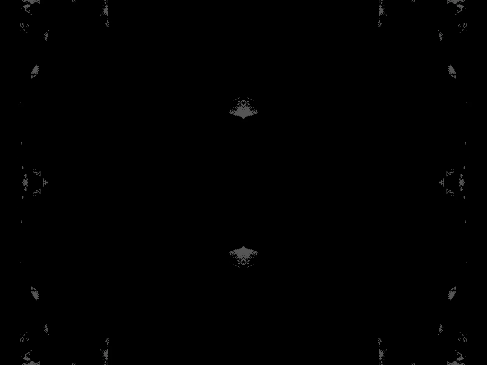 MODE QUAD: both axes folded at once, a four-way kaleidoscope