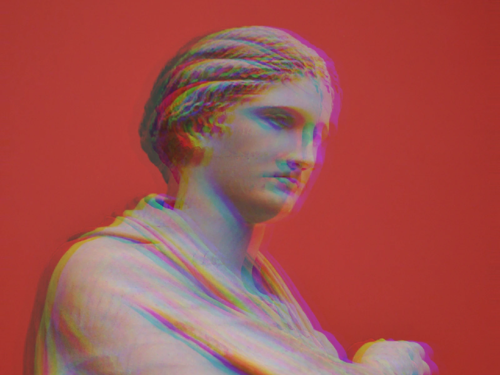 SEPARATION 1: channels fully apart, three readable images at once