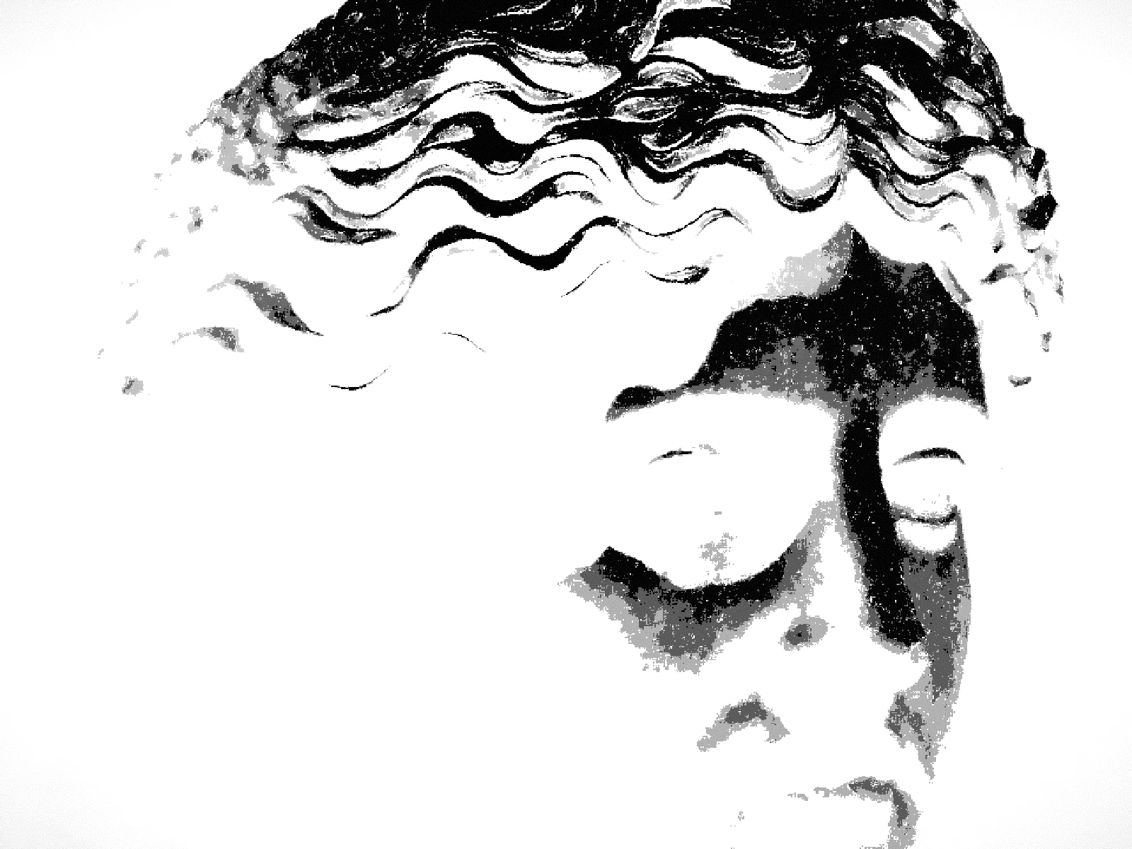 CONTRAST 3: tone expanded, dense areas driven to bright white